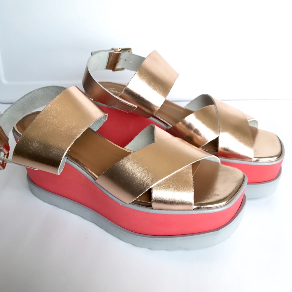 Free People Kate Wedge Sandal Rose size 9 - Picture 3 of 8